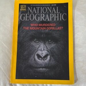 National Geographic Yellow and Black Cover with Mountain Gorilla